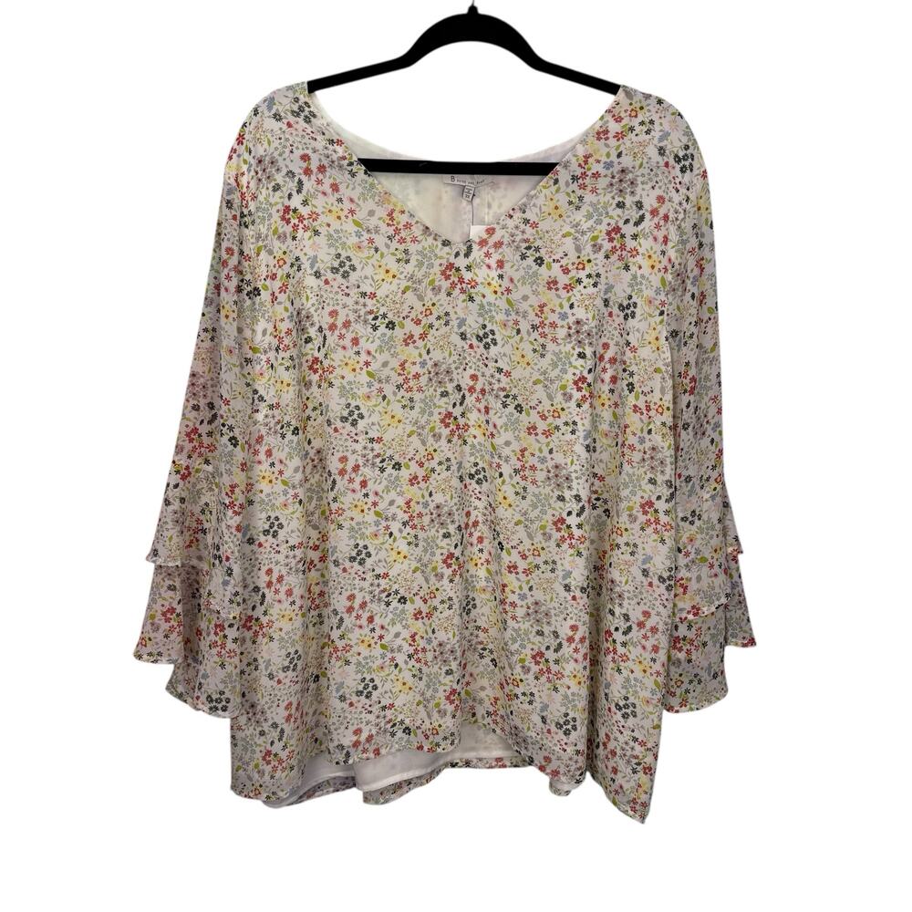 Skies Are Blue Bell Sleeve Blouse - Size 3XL